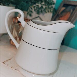 Elegant White Ceramic Pitcher